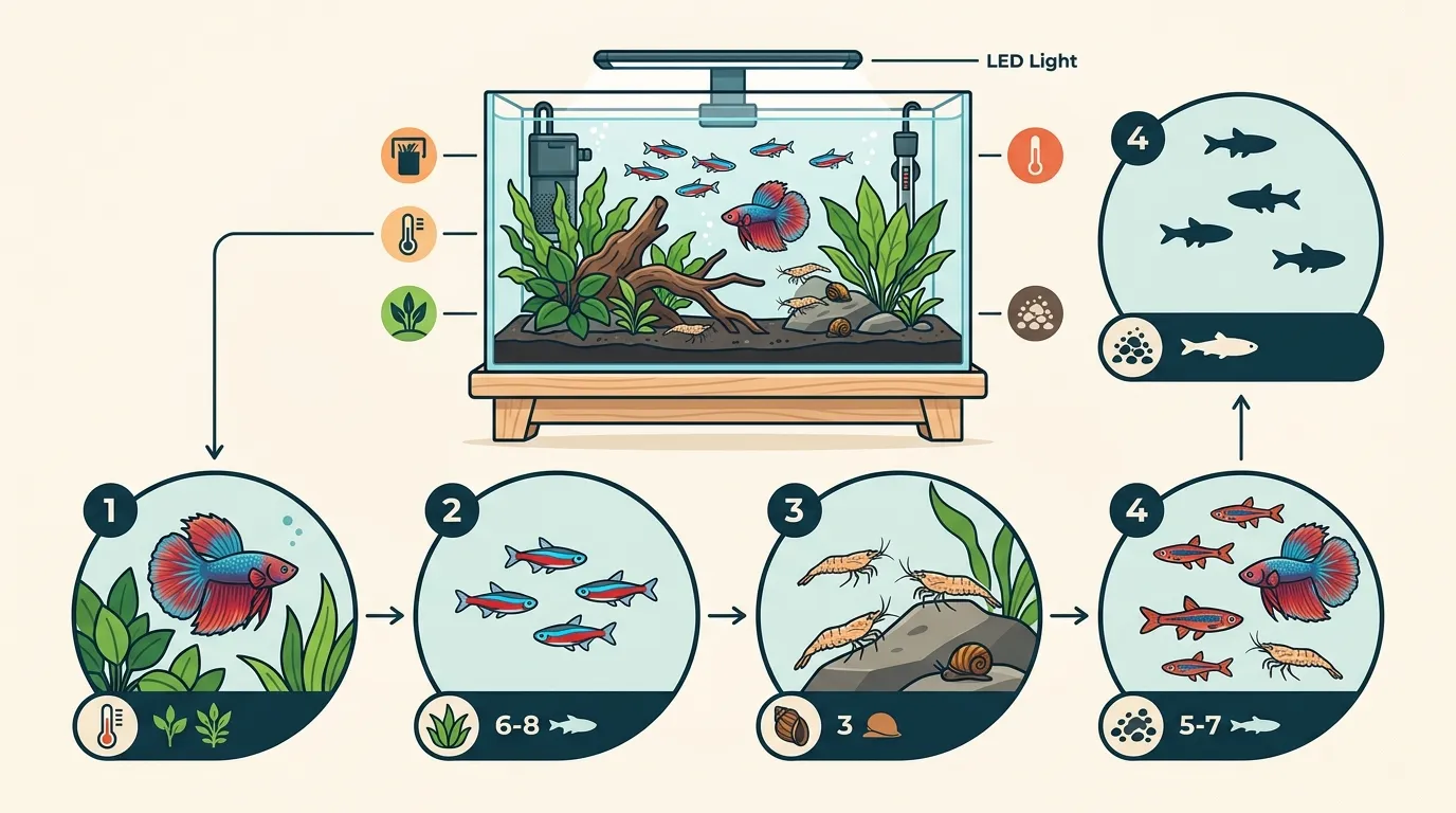 10 Gallon Fish Tank Stocking Guide: Nano Species, Bioload & Care