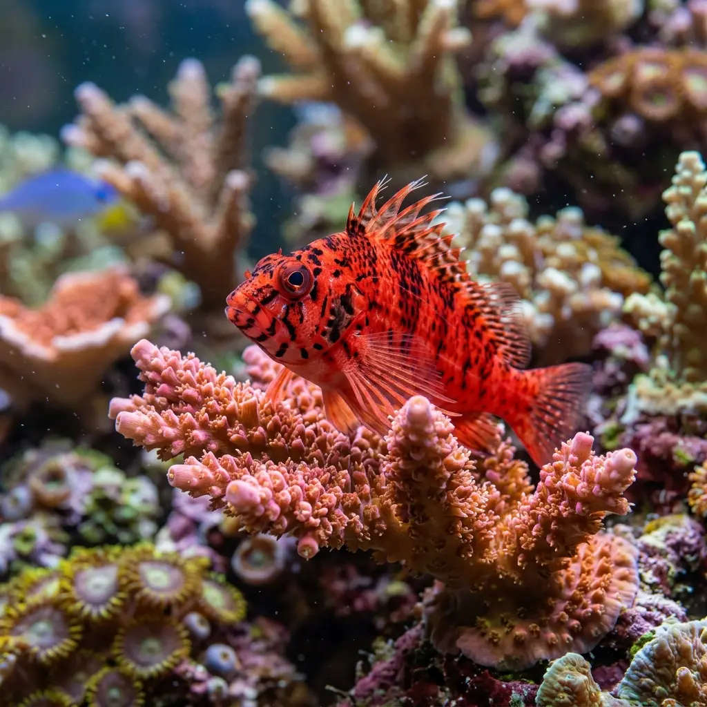 Flame Hawkfish